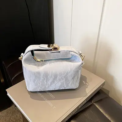 Small Square Handbag with Shoulder and Crossbody Strap, Summer 2025 - 9