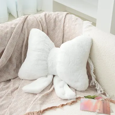 Cross-border arc-shaped pink sofa cushion, office desk and chair soft and comfortable lumbar support, master bedroom headboard decoration. - 8