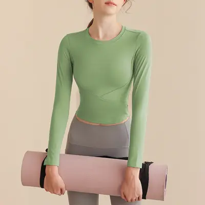 瑜伽服上衣女秋冬高级感健身衣修身显瘦运动普拉提2023新款长袖 - 7