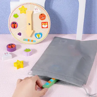 Kids Wooden Sensory Touch Mystery Box, Shape Recognition Early Education Toy