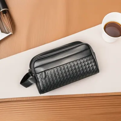 Hafif erkek göğüs çantası, yatay dokuma patchwork, çapraz askılı