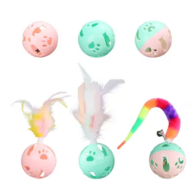 Detachable Bell Ball Feather Replacement Cat Toy - 6