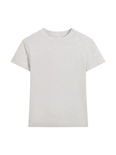 Women's Right Shoulder Short Sleeve T-Shirt French Round Neck 2025 Summer Short Elastic Thin Sexy Style Slimming Look Women's Short Top