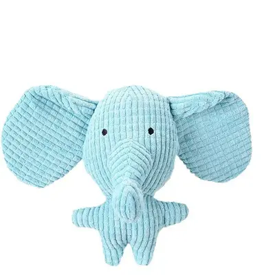 Dog toy, blue elephant, sound toy, durable chew, plush
