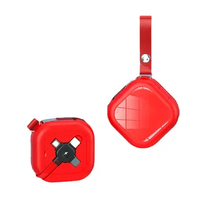 3-in-1-Datenkabel, multifunktional, ausziehbar, 1-zu-3-Speicher-Geschenkfinger-Ringhalter, schnelles Aufladen, Handyladekabel - 6