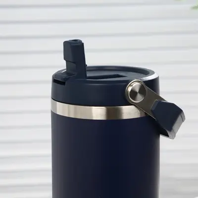 30oz Pipetli Termos Araba Bardağı, 304 Paslanmaz Çelik, Büyük Kapasiteli
