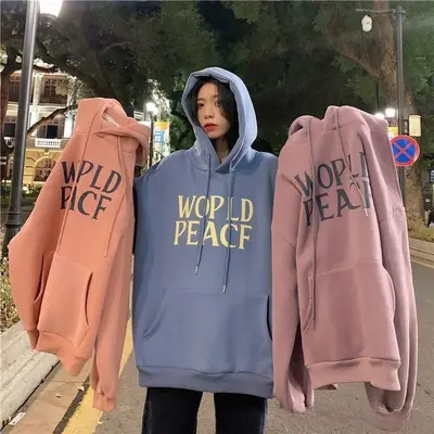 Women's Fleece-Lined Plus Size Hooded Sweatshirt, Printed