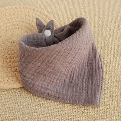 Plain Gauze Triangle Bib for Babies, Anti-Spit-Up - 9