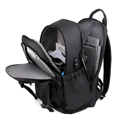 Waterproof Laptop Backpack with USB Charging Port and Reflective Strips - 4