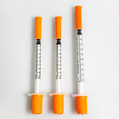 İnsülin enjektörü 0,5 ml 32G, 6 mm kısa iğne, tek kullanımlık