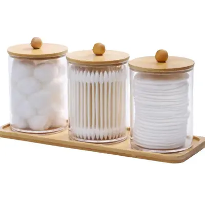 Baumwollstäbchen-Aufbewahrungsbox, Kosmetik-Aufbewahrungsglas - 6
