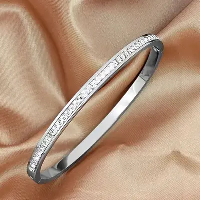 Titanium Steel Zircon Bracelet for Girls - 2