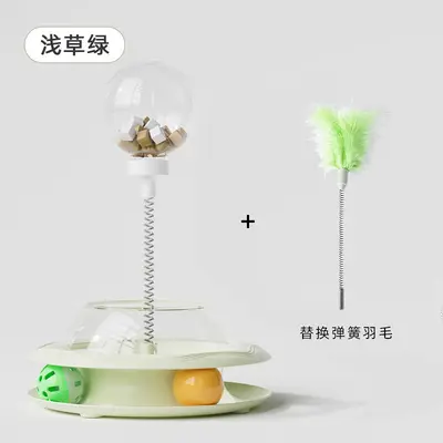 批发宠物猫咪玩具互动益智陪伴逗猫棒逗猫转盘漏食球自嗨解闷神器 - 7