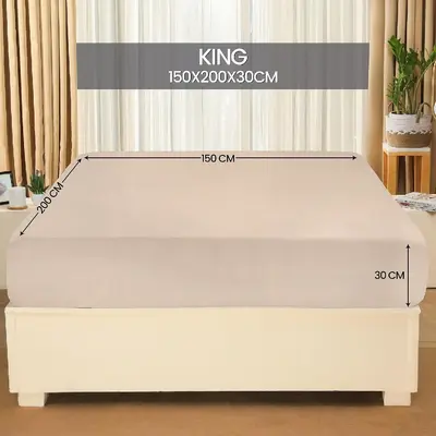 Solid Color Cotton Bedsheet Set, 4 Pieces, with Duvet Cover and Pillowcases - 2