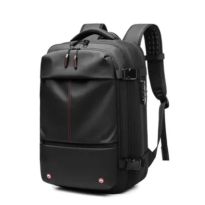 Men's backpack with vacuum compression and anti-theft feature