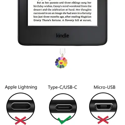 10-piece set of new enamel phone dust caps, USB-C port protective caps phone dust plugs