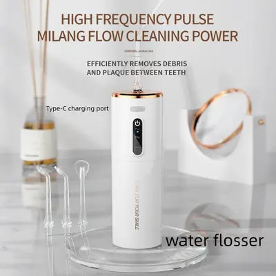 Tragbarer Wasserflosser mit Type-C-Anschluss, elektrische Munddusche für Zuhause