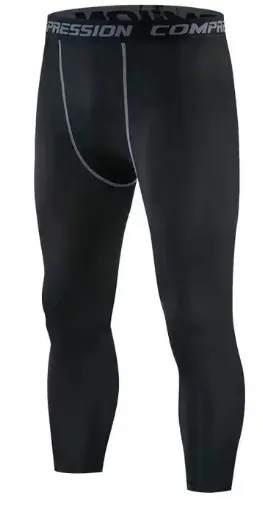 Basketball Training Compression Tights, High Elasticity, Quick-Dry Capri Pants - 11