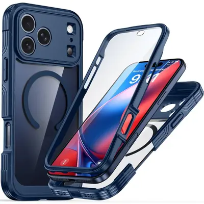 Transparent Magnetic Shockproof Case for iPhone 17 Pro Max and 18 Pro Max - 11