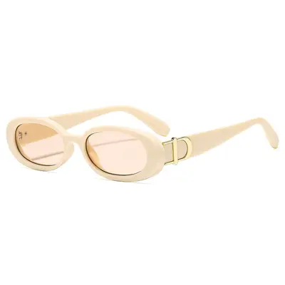 Retro Oval Small Narrow-Frame Women's Sunglasses, Summer UV Protection - 9