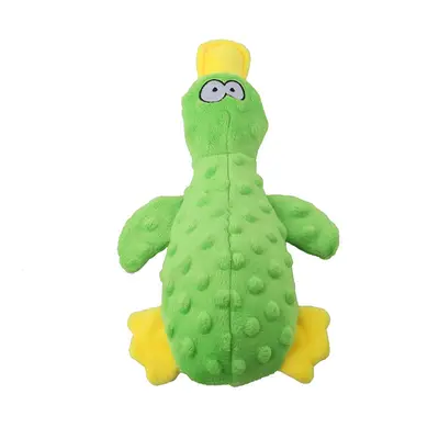 Squeaky Plush Duck Dog Toy, Durable, with Crinkle Paper - 8