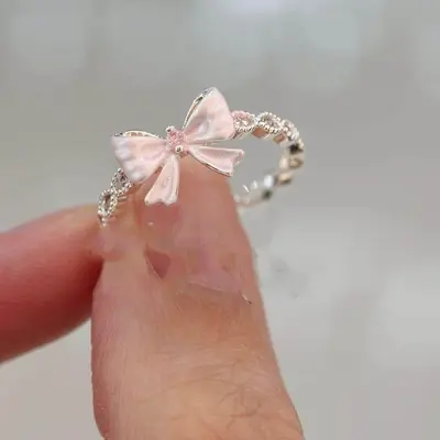 Silver Luxury Diamond Stackable Open Ring Women - 13