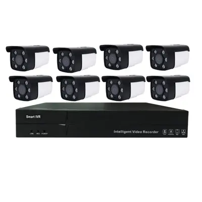 Fabrik-Großhandel 8-Kanal POE-Stromversorgung 4MP Outdoor-Überwachungskamera-Set Netzwerk HD Dual-Light Nachtsicht mit Aufnahme