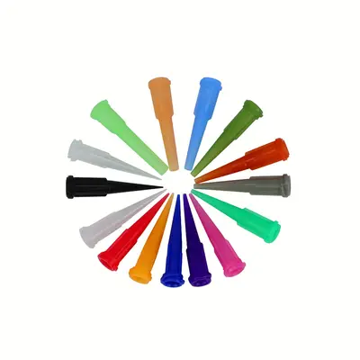Conical Plastic TT Needle Tip with Large Flow Angled Tip and Threaded Mouth - 6