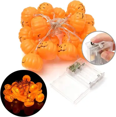 Halloween LED Light String, Ghost Skull and Eye Decorative Lights - 8
