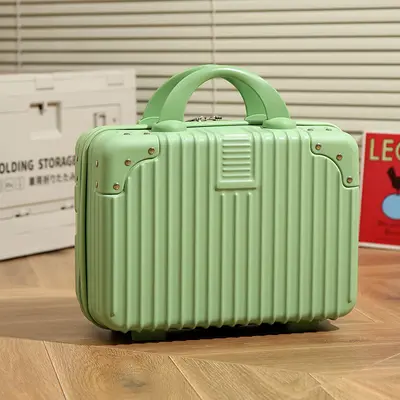 Retro bavul mini kozmetik çantası 14 inç küçük kutu hatıra 16 inç bavul depolama şifre yatılı çanta - 12