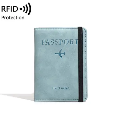 PU deri RFID pasaport çantası, çok fonksiyonlu - 7