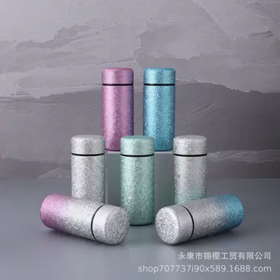 Titanyum Kaplamalı Mini Taşınabilir Termos Bardak - 3