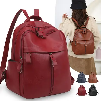 Koreanischer Doppelschultergurt Rucksack für Damen 2025 Neue Herbst- und Winterkollektion große Kapazität trendige Pendel- und Straßenrucksack modisch - 2