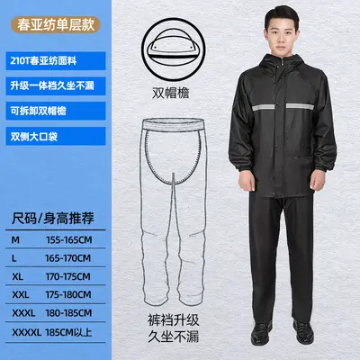 Paket-Service Regenjacke und Regenhose Set, ganzkörper wasserdichter Erwachsenen-Herren-reflektierender Fahrrad-Regenmantel doppellagig Großhandel - 13