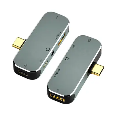 TypeC扩展坞HUB多功能转换器充电听歌USB3.0传输PD100W快充转接头 - 9