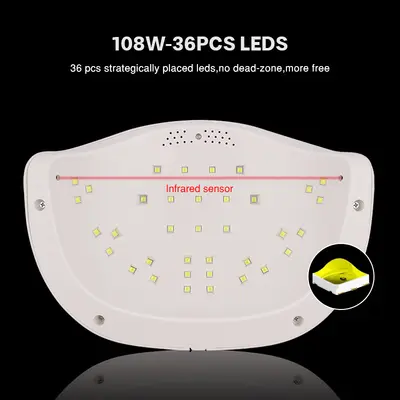 Nail UV lamp for simultaneous both hands curing