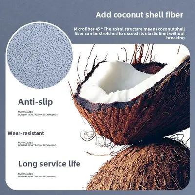 Kokosnussschalen Yogamatte, oval und Halbmond, rutschfest, schweißabsorbierend
