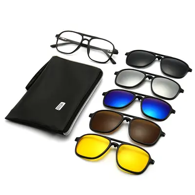2381 neue polarisierte Sonnenbrillen für Männer, magnetisches Brillenset, modische Sonnenbrillen für Frauen, hochwertige Brille mit doppeltem Rahmen