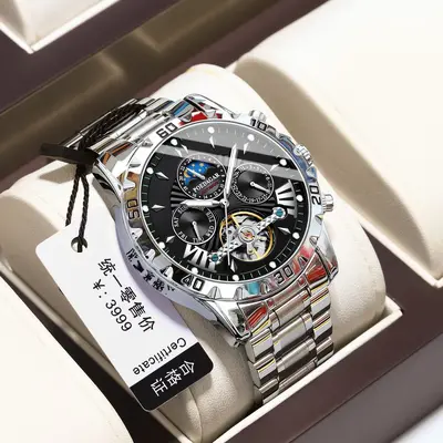 Swiss brand waterproof new fully automatic mechanical watch men's watch live broadcast foreign trade hot model dropshipping - 10