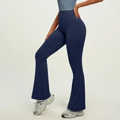 Özel Etiketli Flare Pantolon ve Mini Paça Spor Yoga Pantolonu, Numuneye Göre Üretim - 10