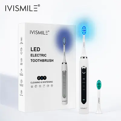Manyetik levitasyonlu sonik elektrikli diş fırçası, 4 mod, mavi ışıklı - 11