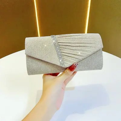 Sparkling Rhinestone Small Envelope Clutch for Evening Events - 8