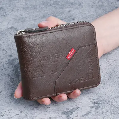 Men's Short Wallet, Multi-Card Slots, Large Capacity Coin Pocket - 8