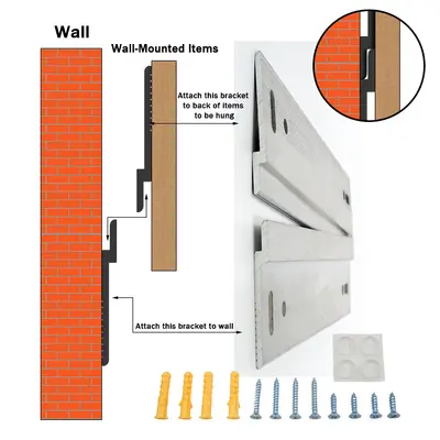 Aluminum Alloy Z-Shaped Hanging Bracket for Aluminum Profile Shelves