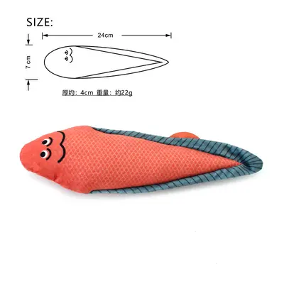 Realistic Fish-Shaped Catnip Cat Toy, Chew-Resistant, Teeth Grinding - 13