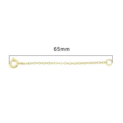 14K Gold Plated Lobster Clasp Extension Chain, DIY Jewelry Making - 8