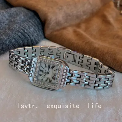 LSVTR Little Cheetah Damenuhr, luxuriöses Retro-Design, wasserdicht, mit Diamanten besetzt