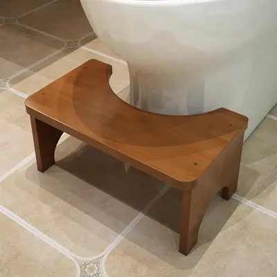 Çocuklar İçin Bambu Tuvalet Taburesi, Kaymaz Banyo Basamağı