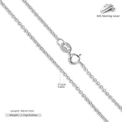 S925 sterling silver necklace, clavicle chain, DIY base - 7
