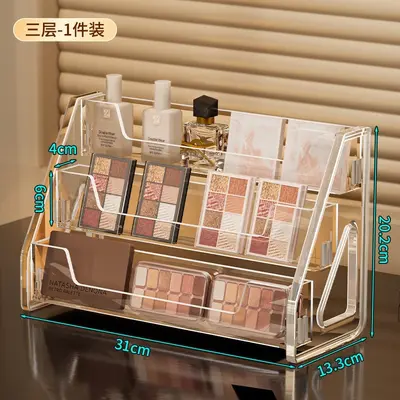 Clear cosmetics storage box, multi-layer, tiered rack - 7
